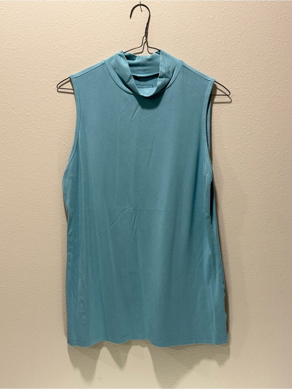 Charter Club Sleeveless Mock Neck Tank in Light Blue